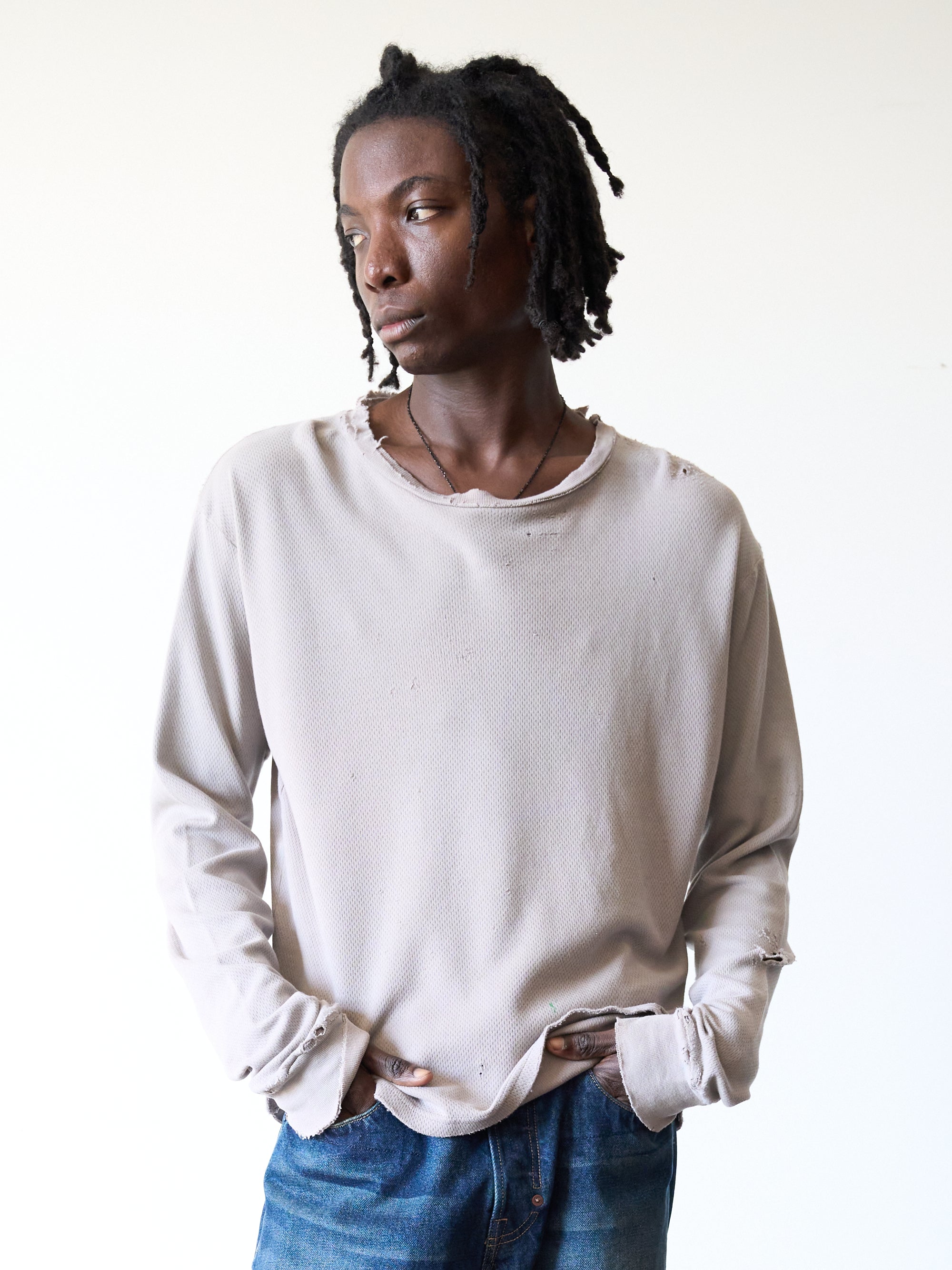 2000s Distressed Gray Thermal – Ametora