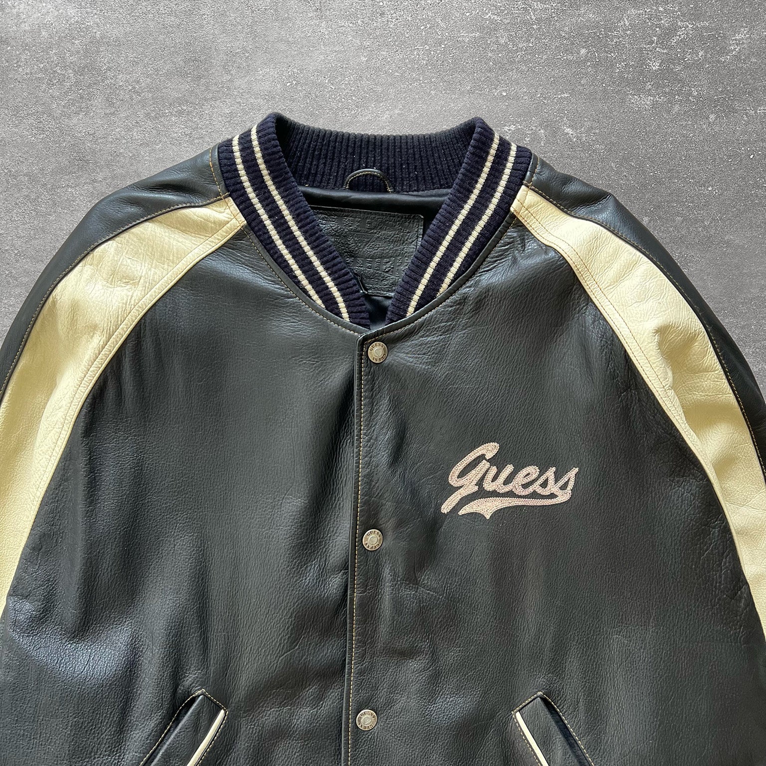 Guess vintage outlet leather jacket