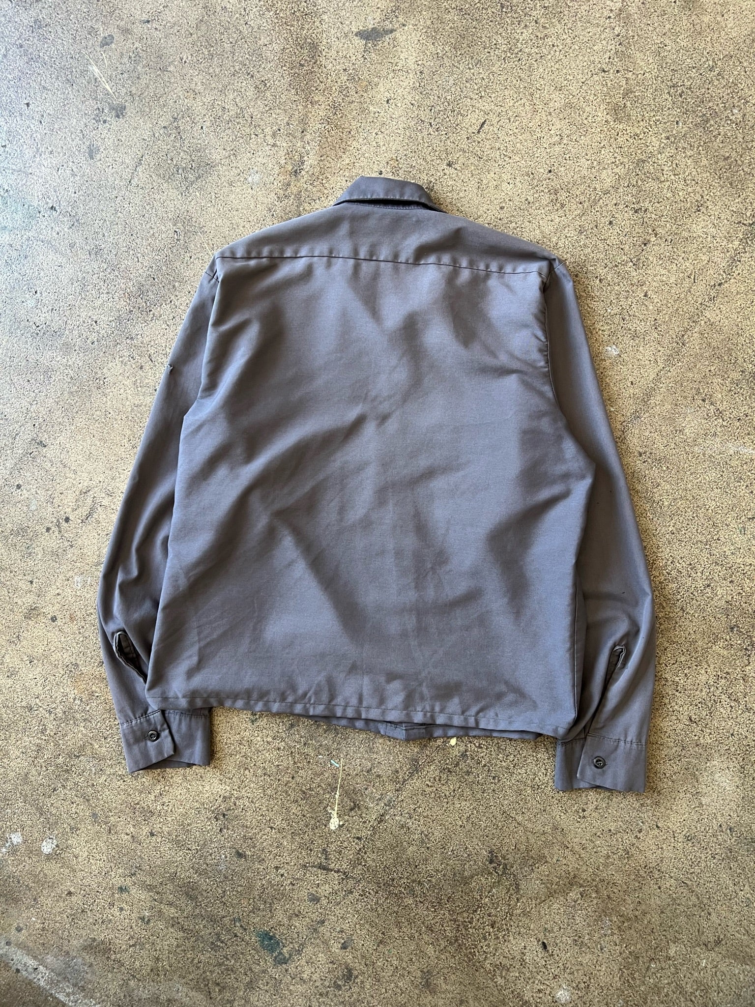 2000s Dark Gray Cropped Work Shirt – Ametora