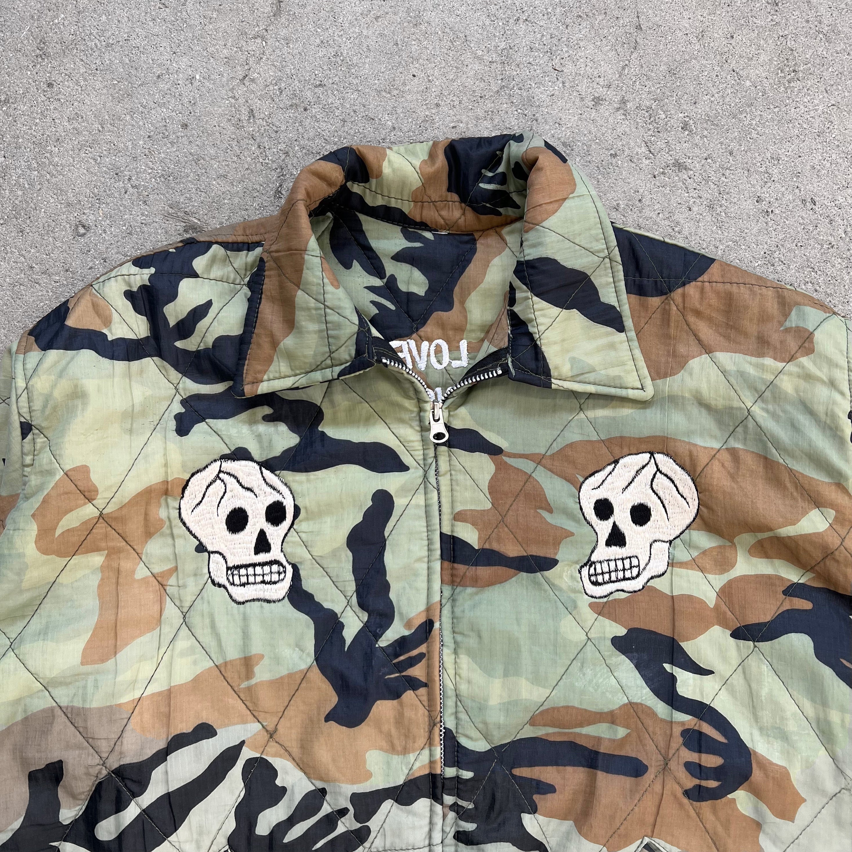 1960s 'Fighter by Day Lover by Night' Vietnam Camo Souvenir Jacket