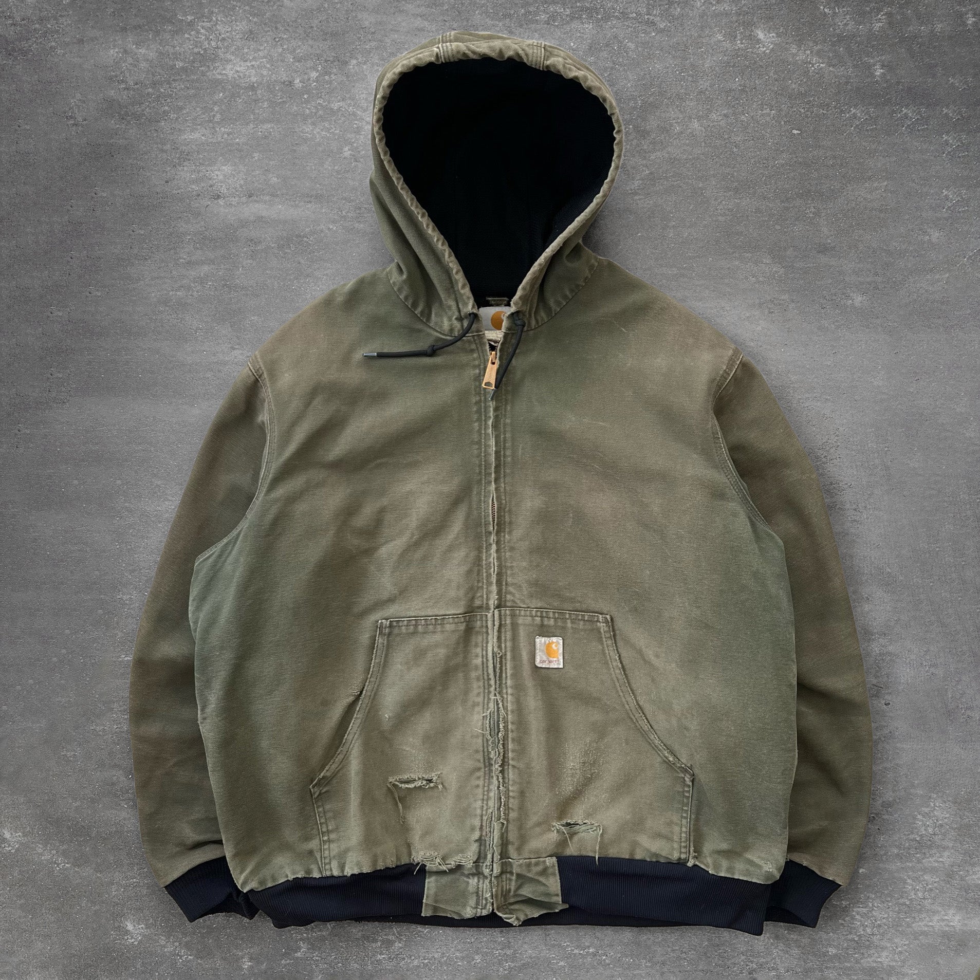 90'S Carhartt Active Jacket Duck Full Zip Parka Made in USA Men's XL Vintage /evb008263