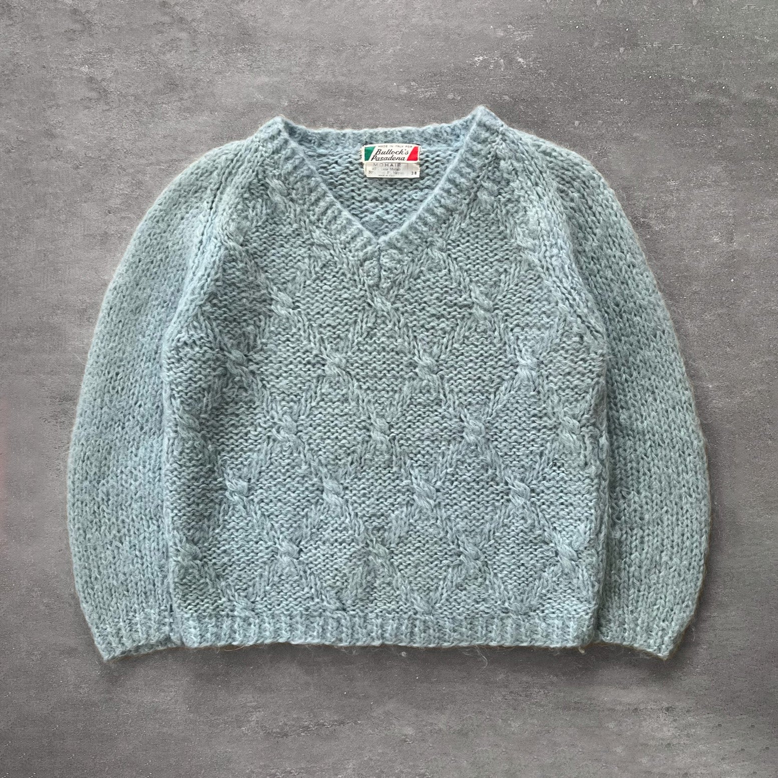 1960s Mohair Sweater Baby Blue Ametora