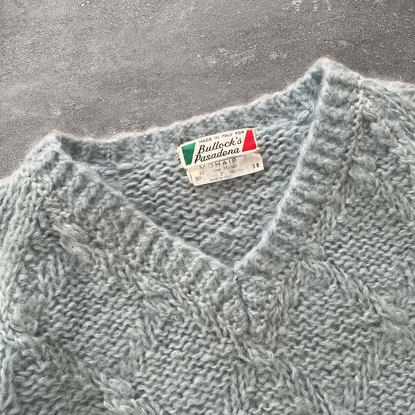 1960s Mohair Sweater Baby Blue Ametora