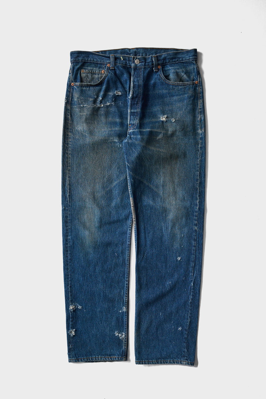 1990s Levi's 501 Buckshot Faded Blue Jeans 35