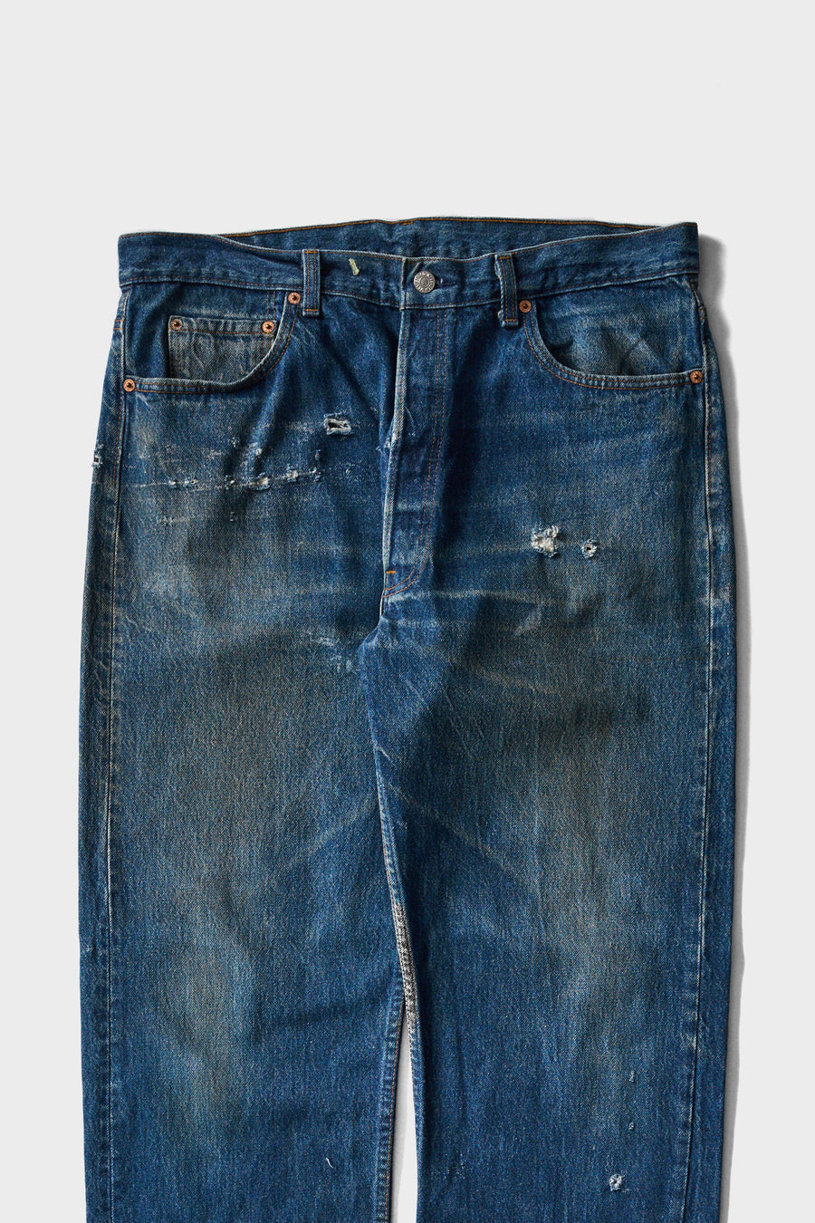 1990s Levi's 501 Buckshot Faded Blue Jeans 35