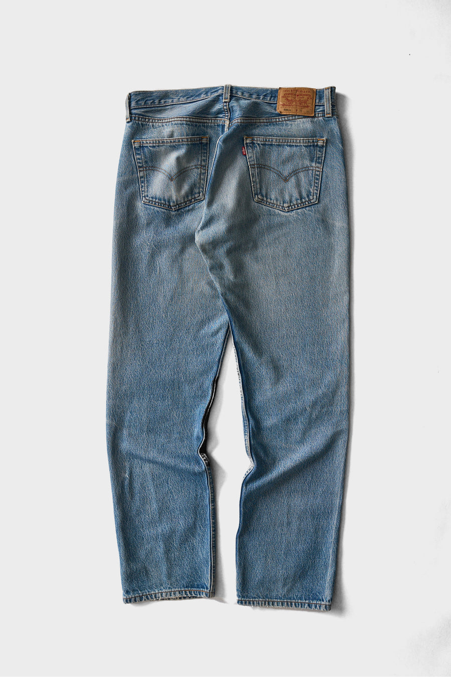 1990s Levi's 501xx Faded Blue Dirty Wash Jeans 35