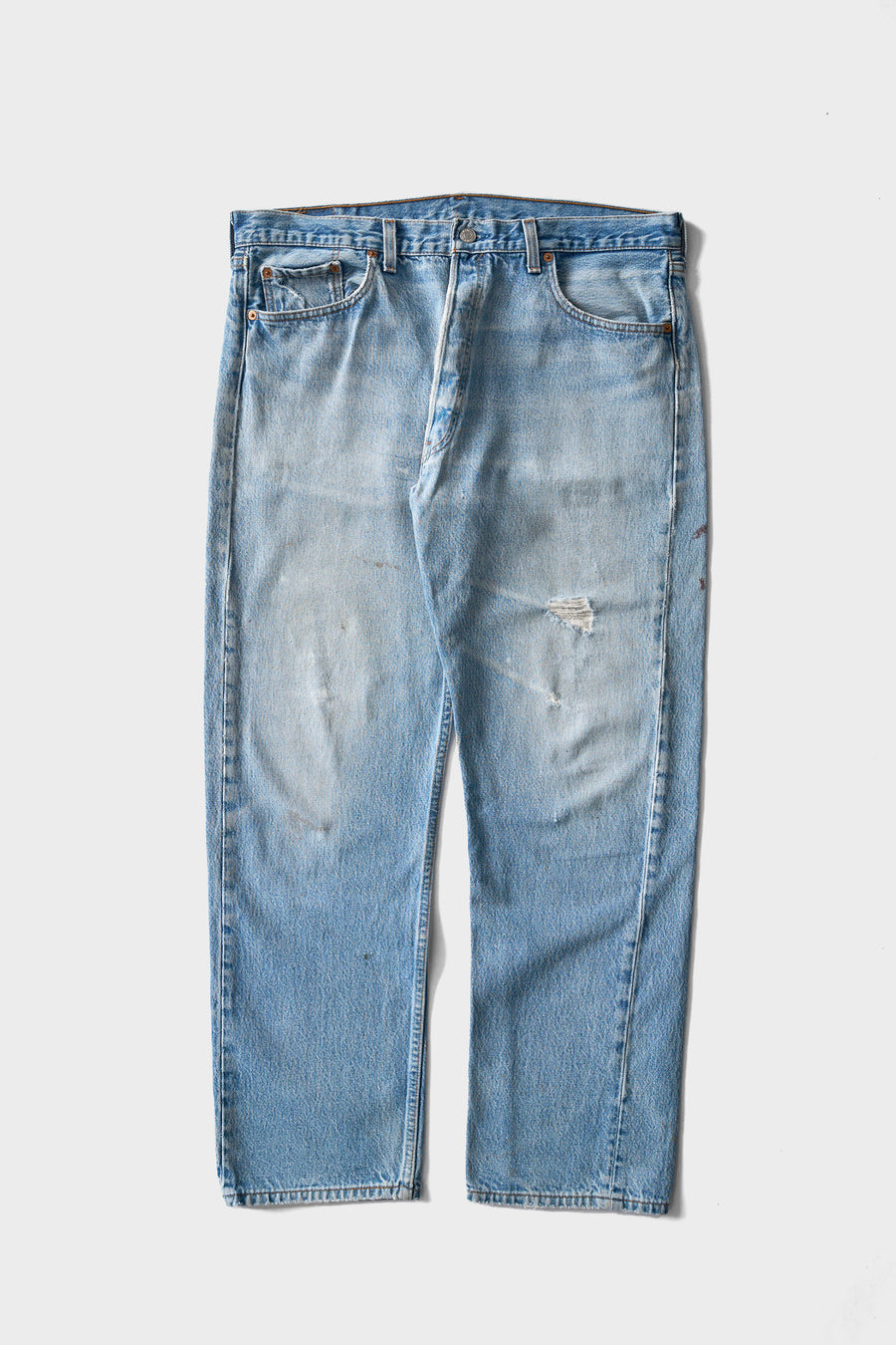 1990s Levi's 501 Light Wash Distressed Jeans 36