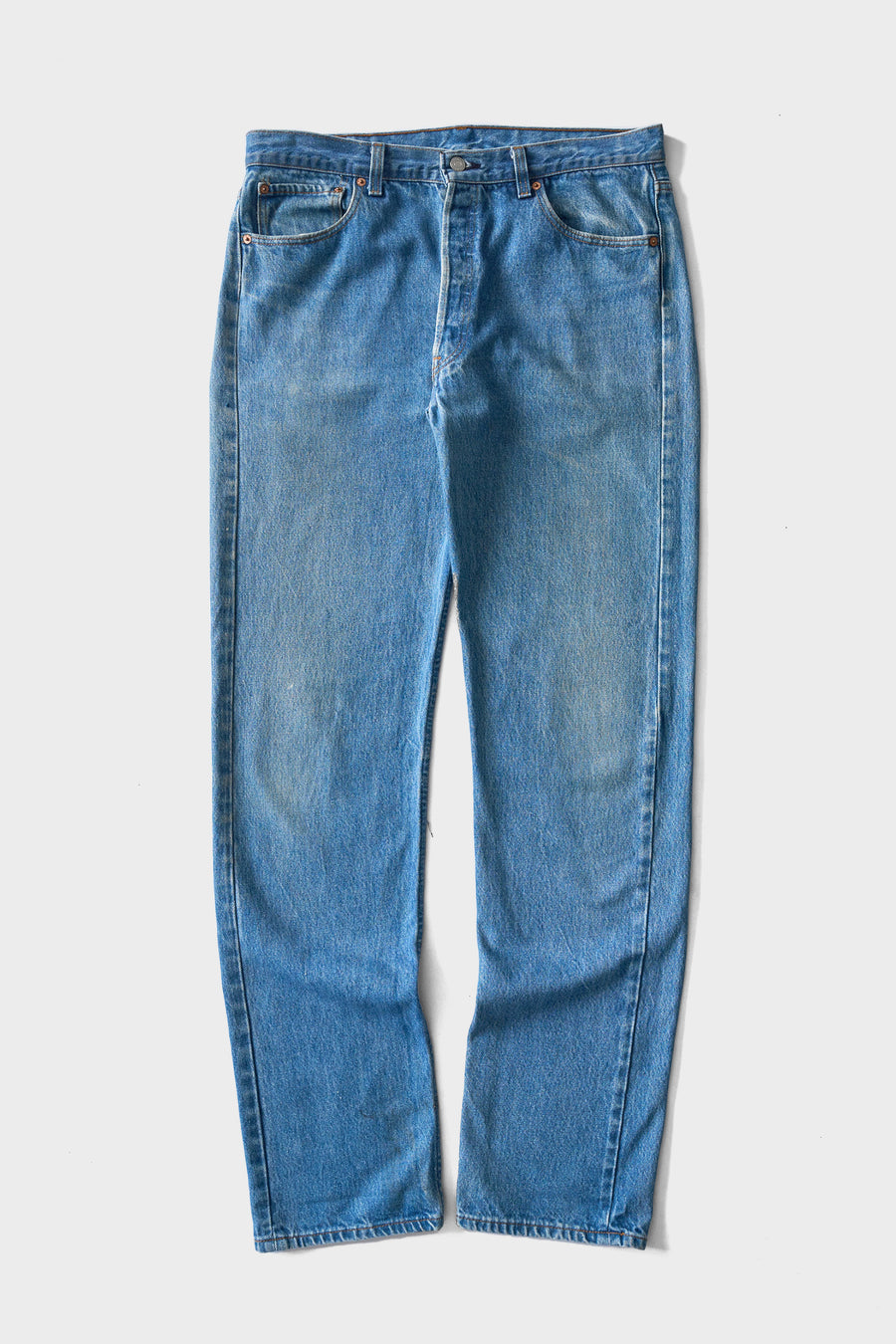 1990s Levi's 501 Faded Blue Dirty Wash Jeans 35