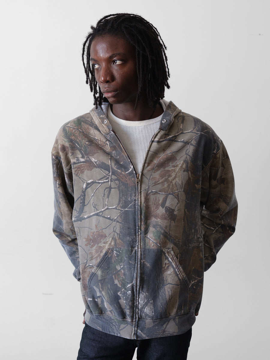 2000s Faded Realtree Camo Zip Hoodie