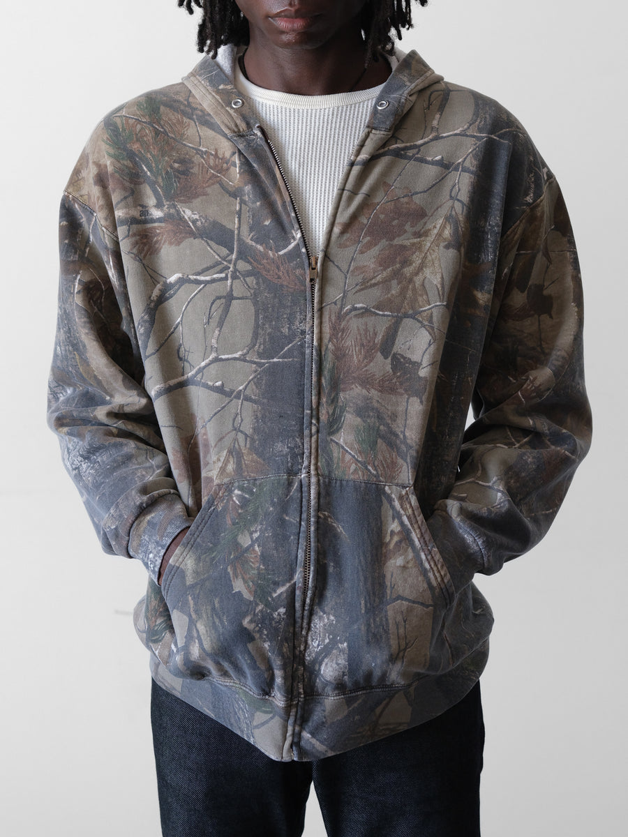 2000s Faded Realtree Camo Zip Hoodie