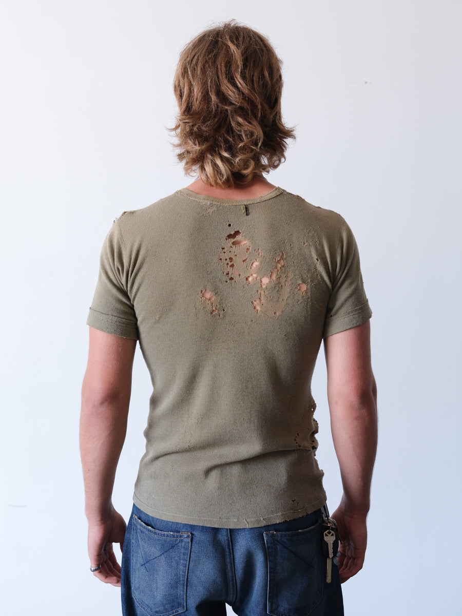 1940s WWII U.S. Army Distressed Wool Undershirt