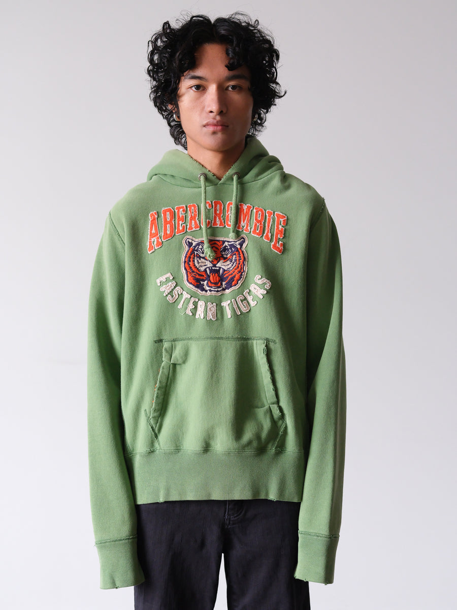 2000s A&F Eastern Tigers Heavyweight Green Hoodie