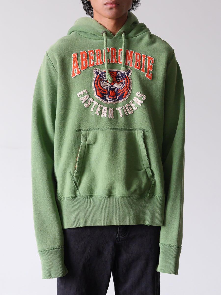 2000s A&F Eastern Tigers Heavyweight Green Hoodie