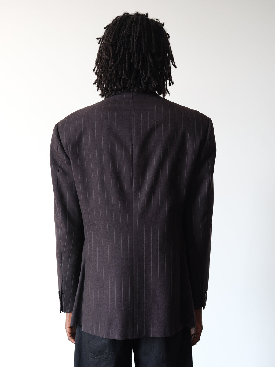 2000s Ralph Lauren Black Pinstripe Blazer
