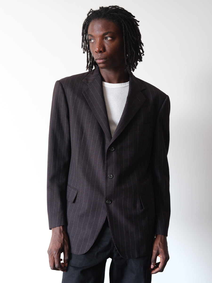 2000s Ralph Lauren Black Pinstripe Blazer