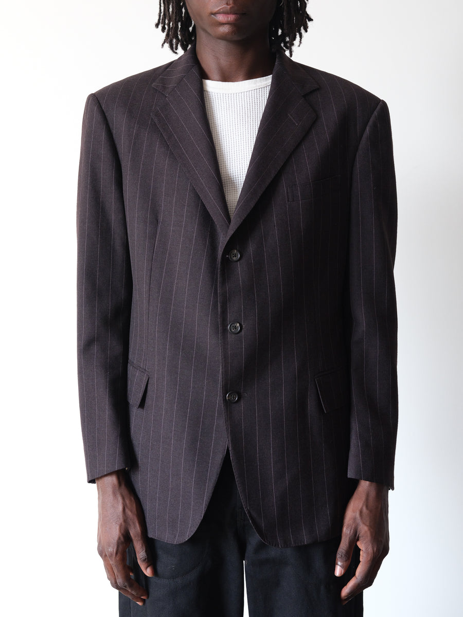 2000s Ralph Lauren Black Pinstripe Blazer