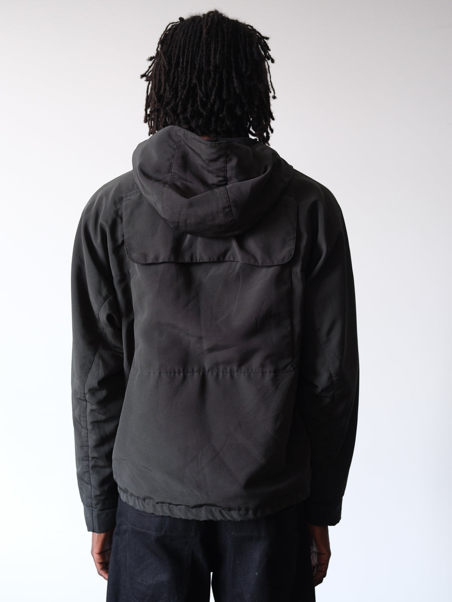 1990s-00s Scierra Dark Green Nylon Hooded Tech Jacket