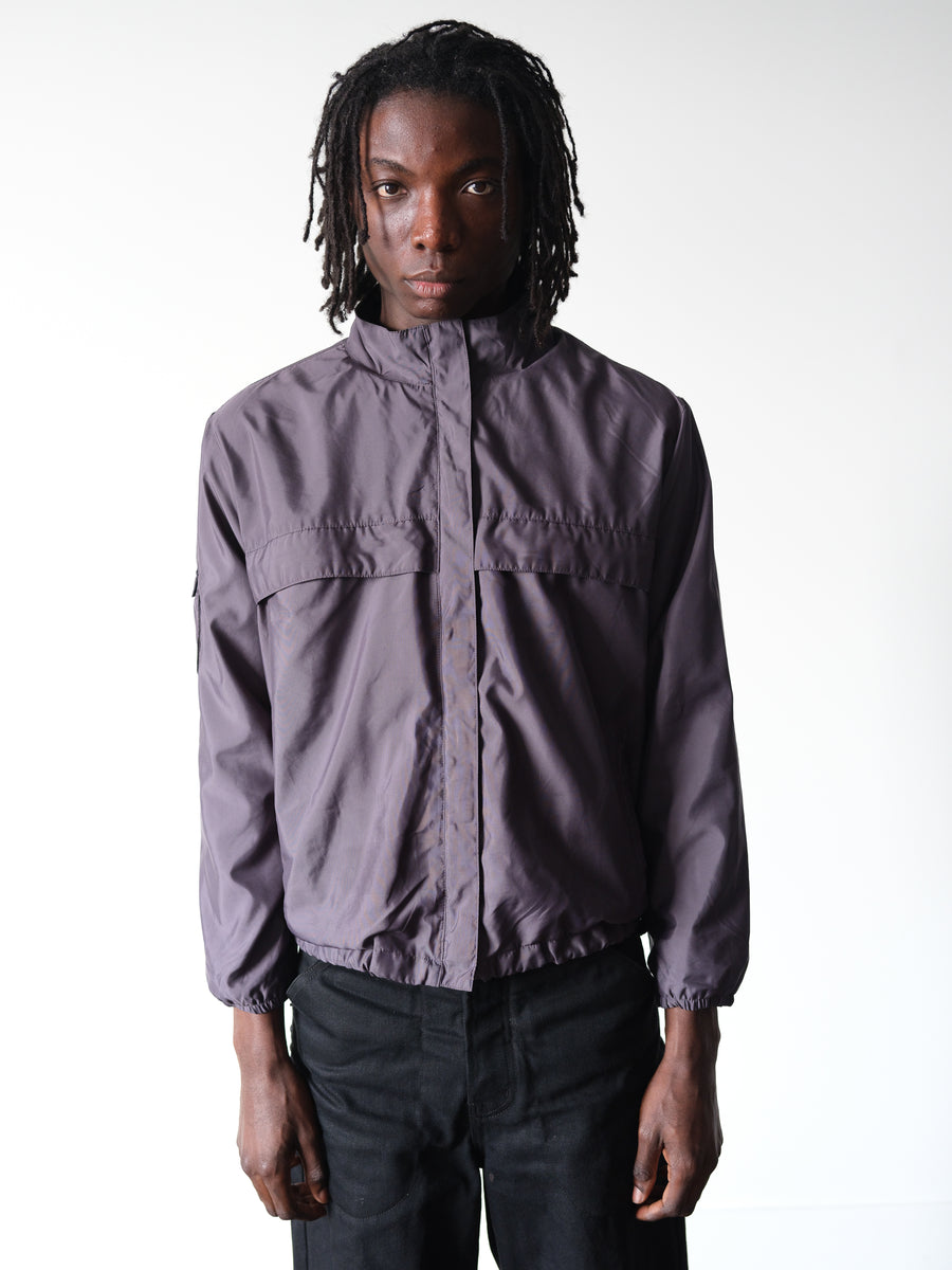 2000s Gap Gray Nylon Double Pocket Windbreaker