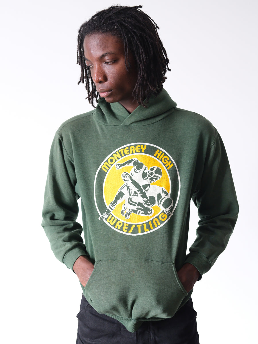 1980s Russell Monterey High Wrestling Sunfaded Hoodie