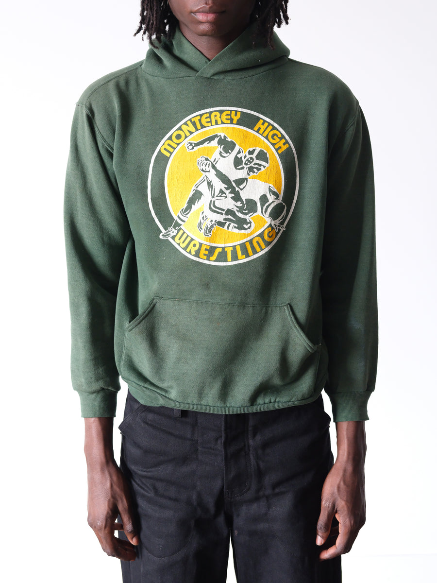 1980s Russell Monterey High Wrestling Sunfaded Hoodie
