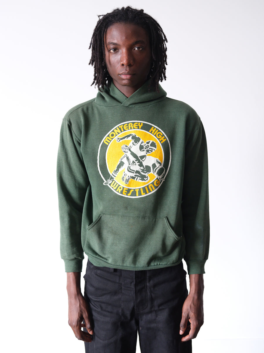 1980s Russell Monterey High Wrestling Sunfaded Hoodie