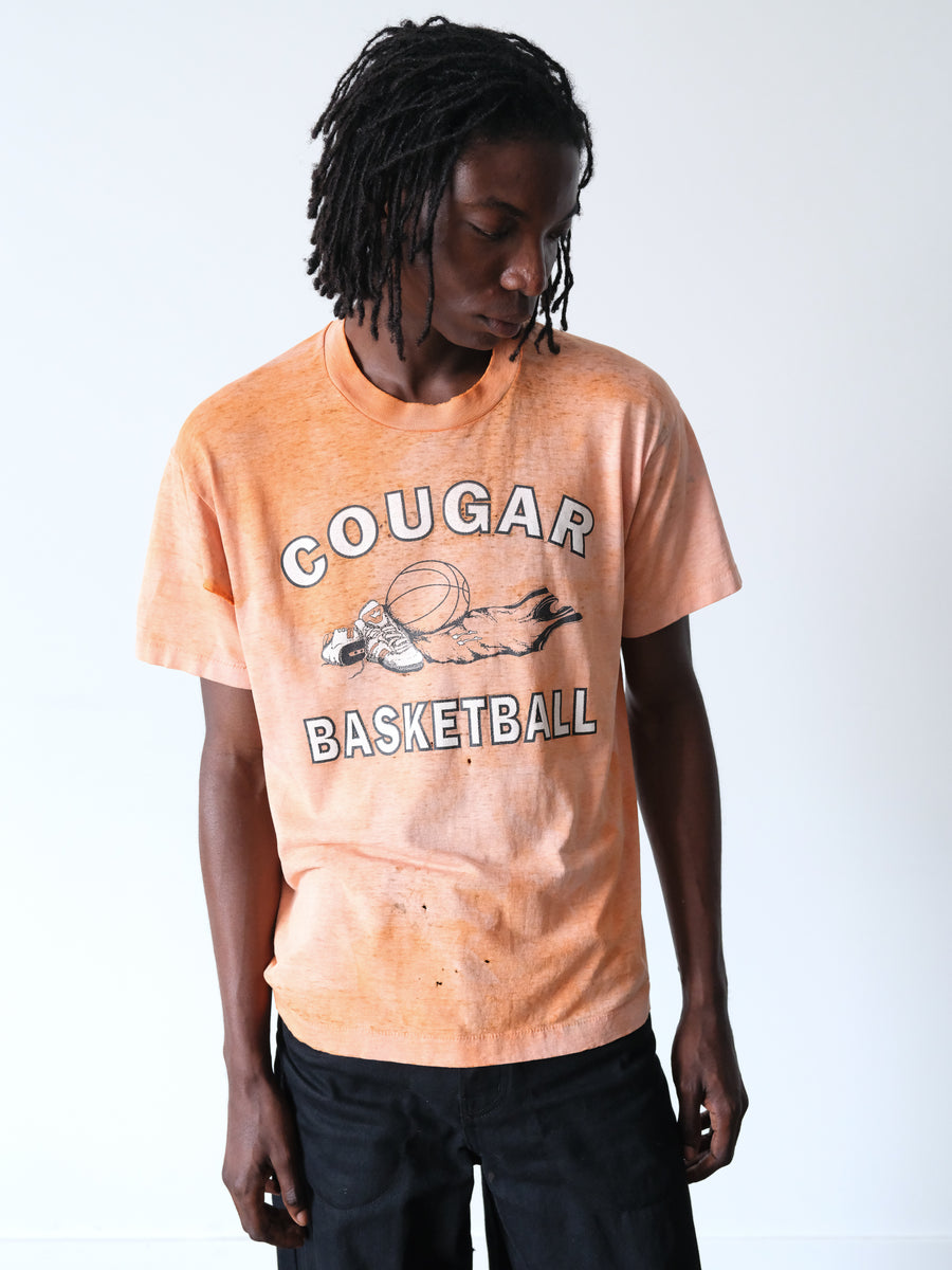 1980s Creamsicle Cougar Basketball Tee