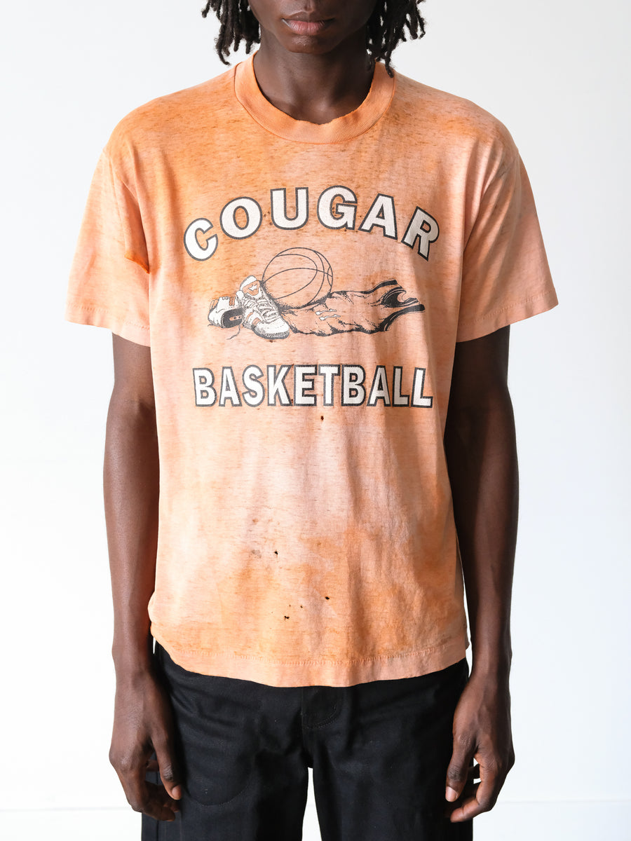 1980s Creamsicle Cougar Basketball Tee