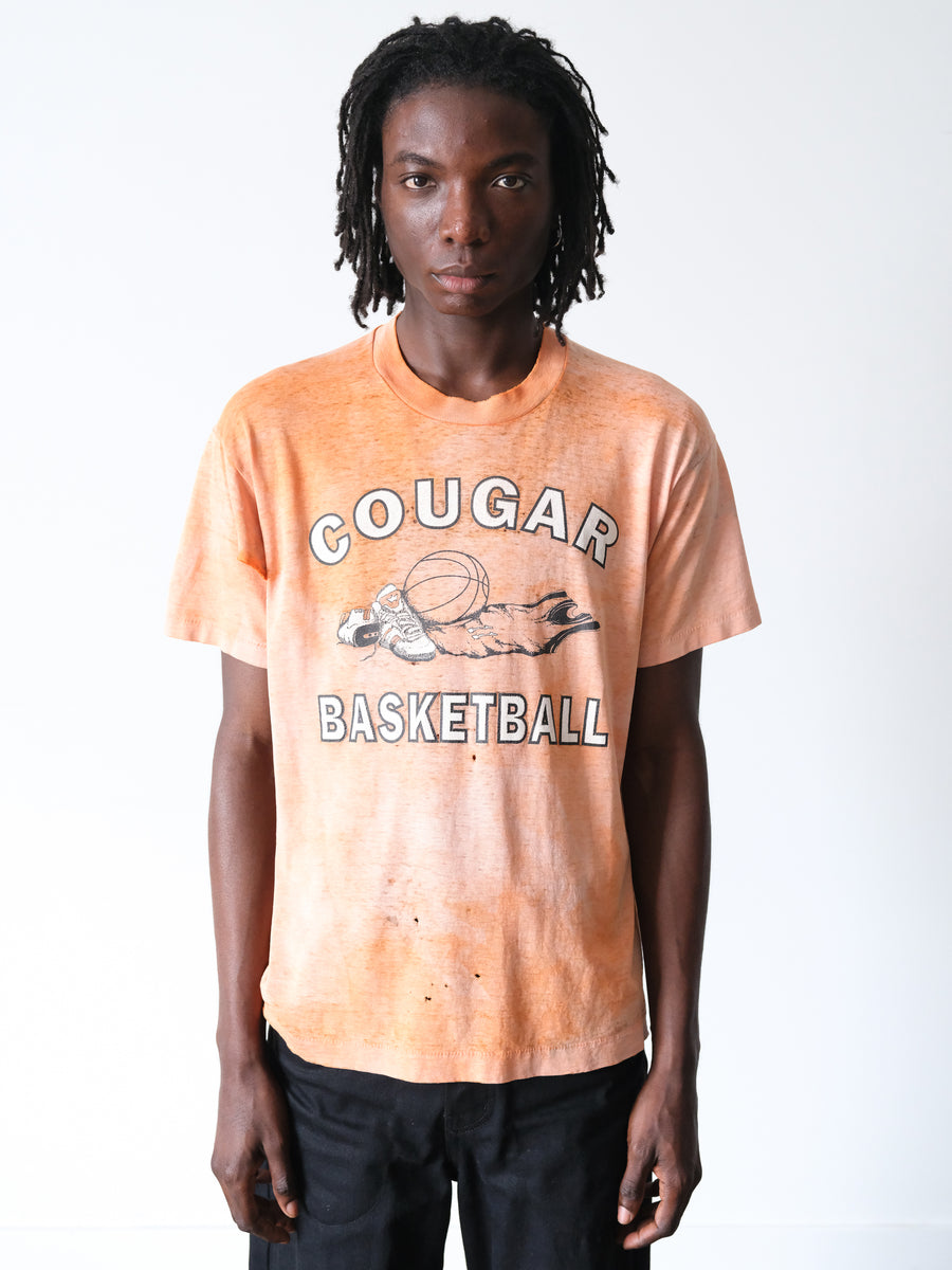 1980s Creamsicle Cougar Basketball Tee