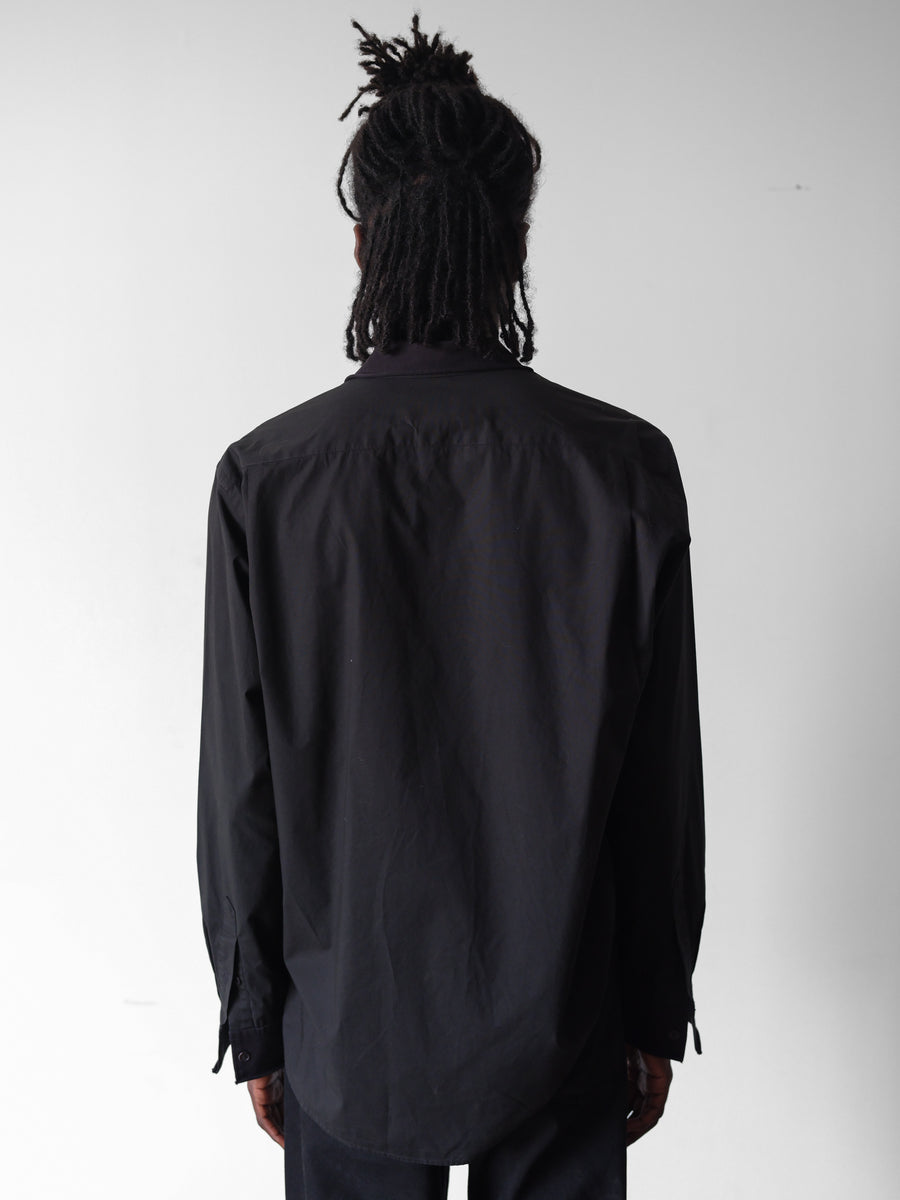2010s Y-3 x Adidas Black Dress Shirt