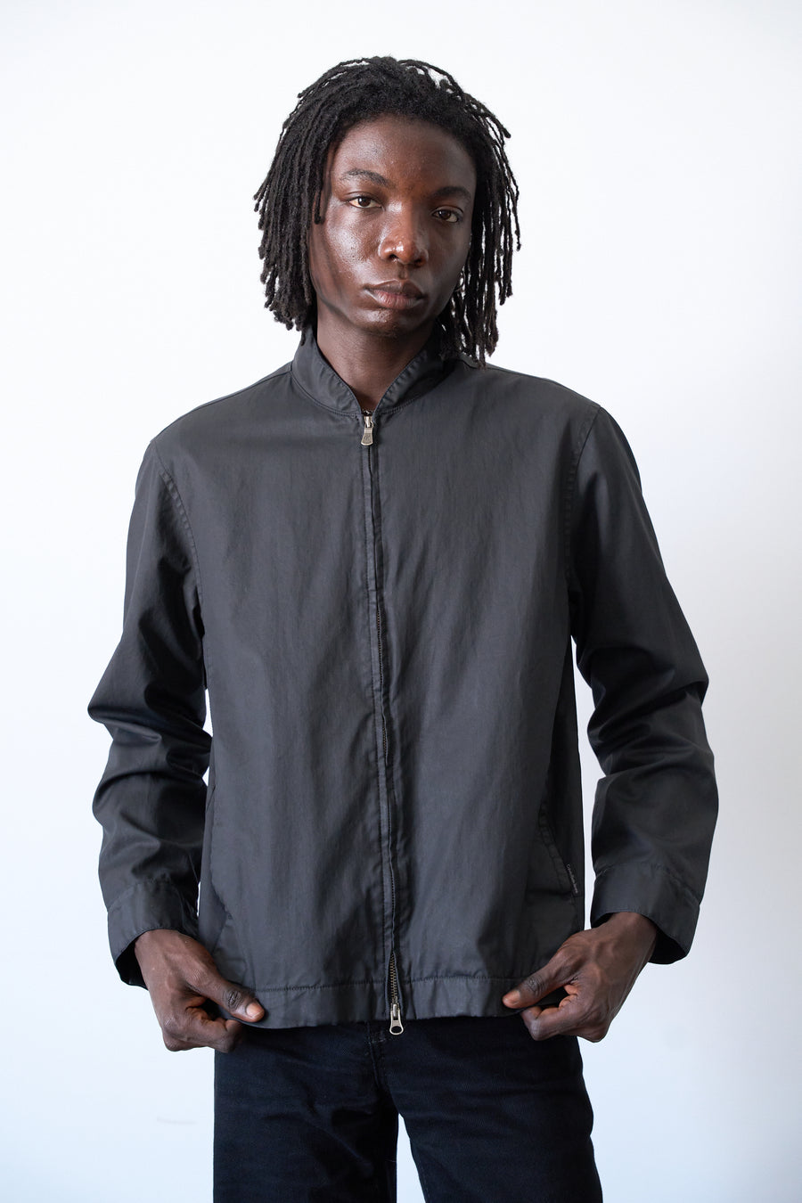 2000s Calvin Klein Cafe Racer Nylon-Style Jacket