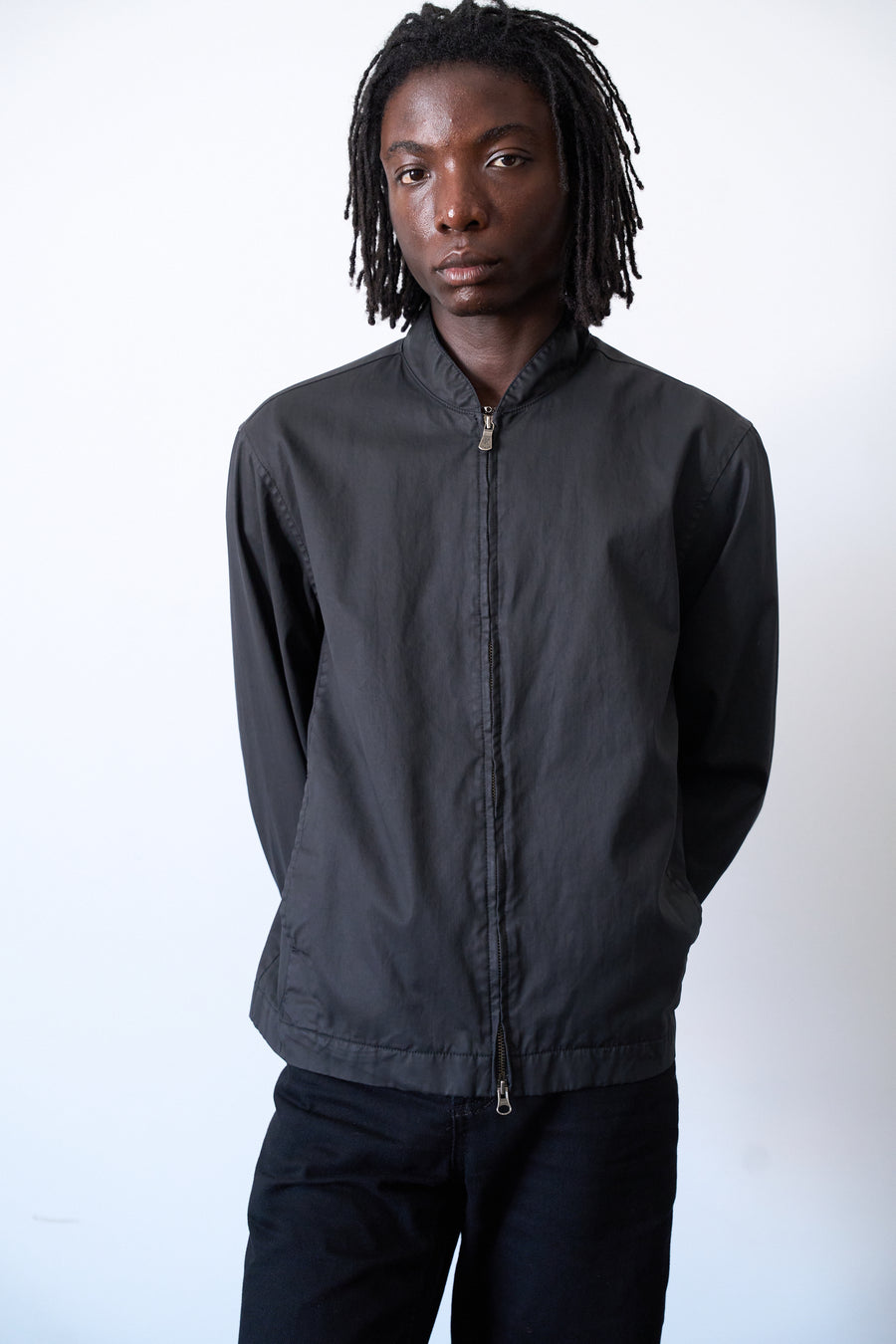 2000s Calvin Klein Cafe Racer Nylon-Style Jacket