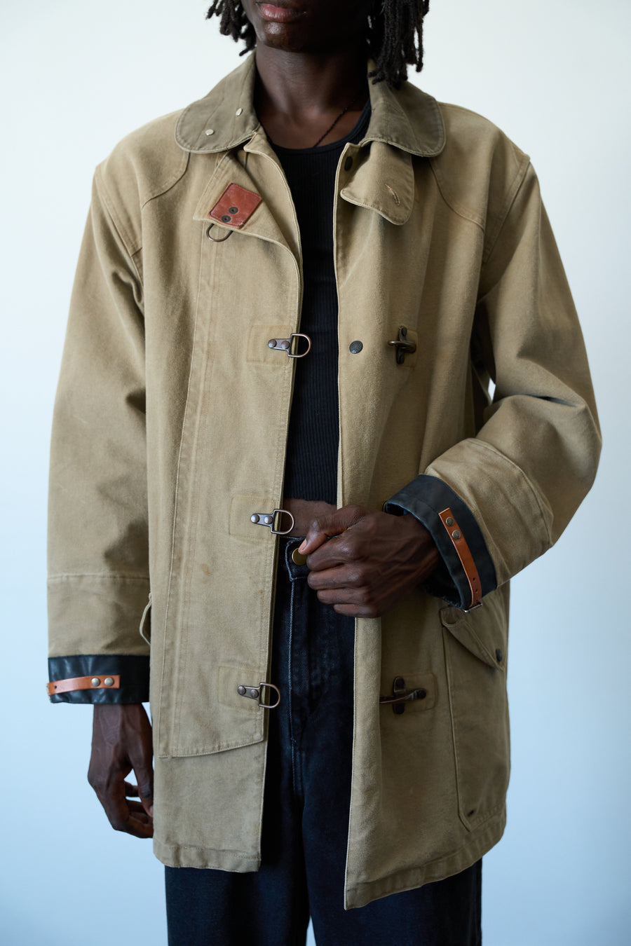 1990s-00s Ralph Lauren Canvas Fireman Trench Coat