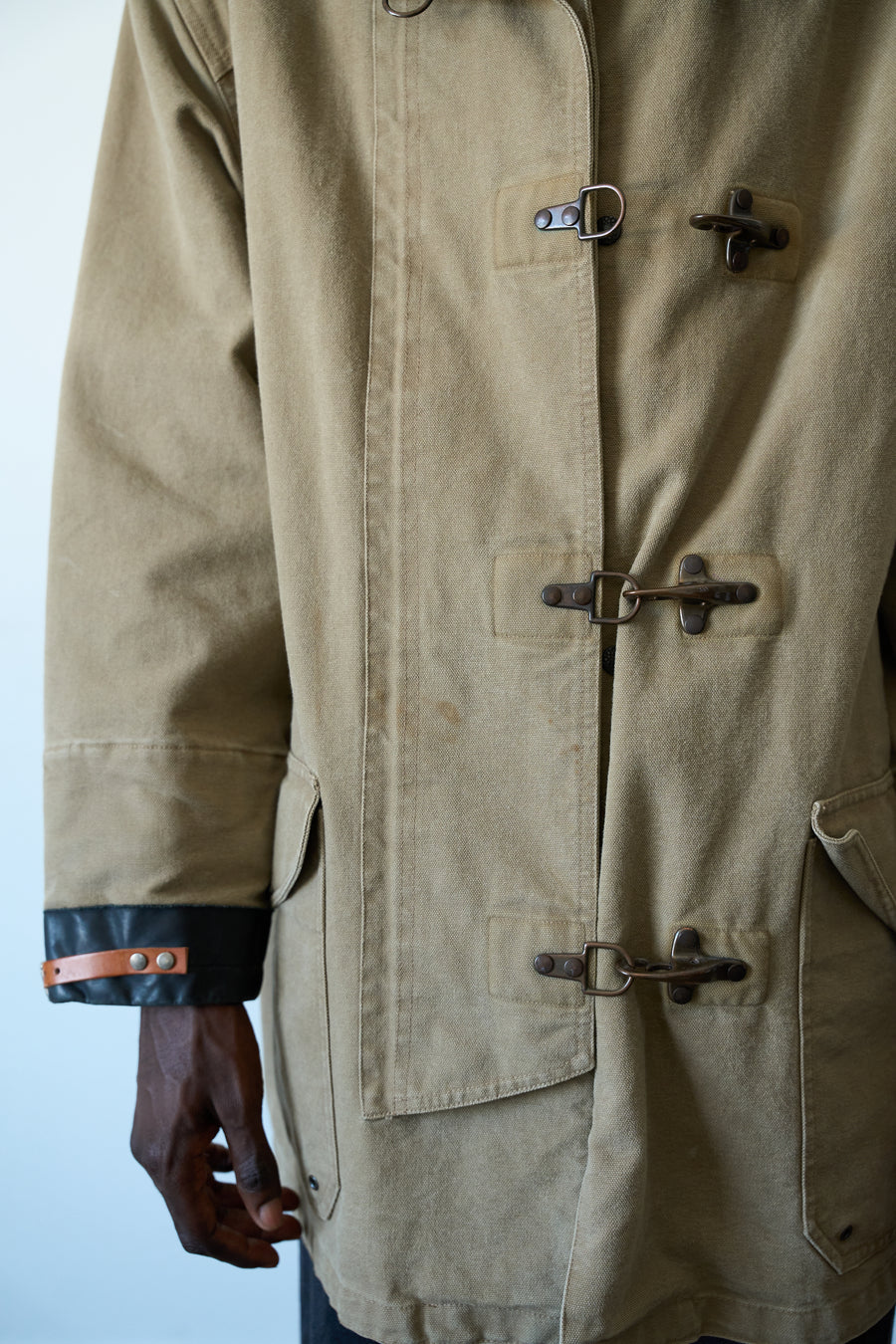 1990s-00s Ralph Lauren Canvas Fireman Trench Coat