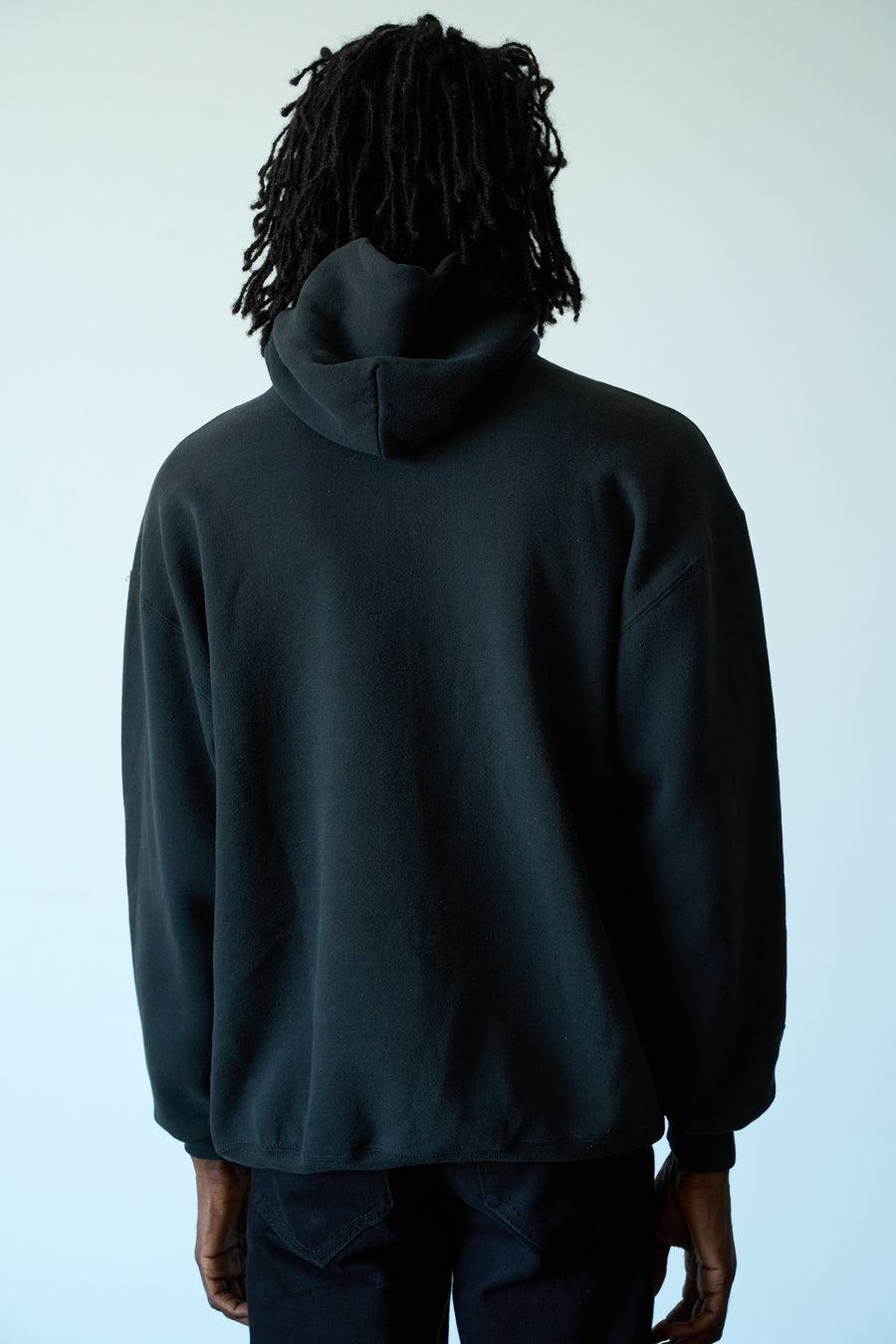 1990s Russell Faded Black Hoodie