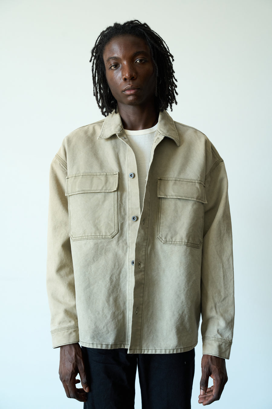 Yeezy Sample Faded Sage Canvas Chore Coat