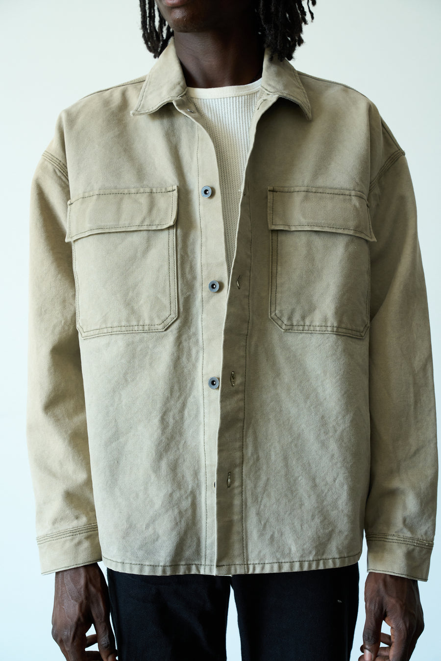 Yeezy Sample Faded Sage Canvas Chore Coat