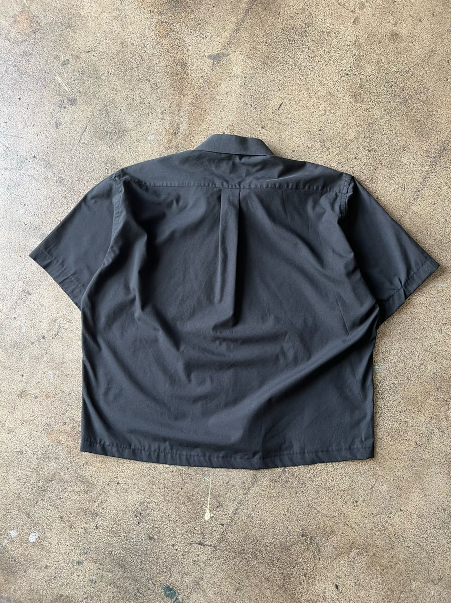 1990s Henry Segal Cropped Black Shirt