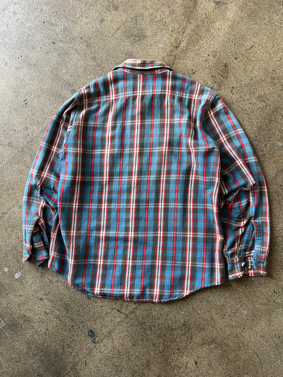 1950s Big Mac Blue Plaid Flannel Shirt