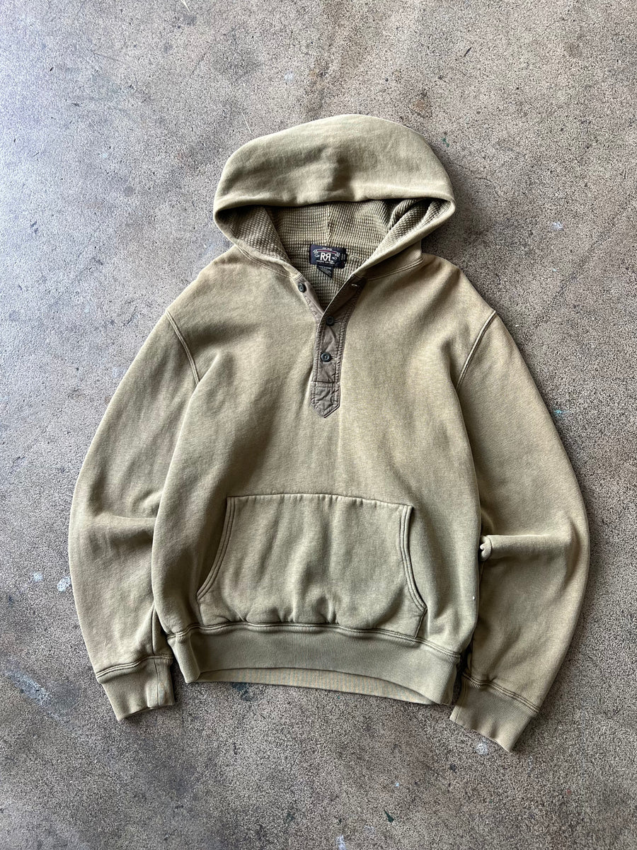 2000s RRL Army Thermal Button Hoodie