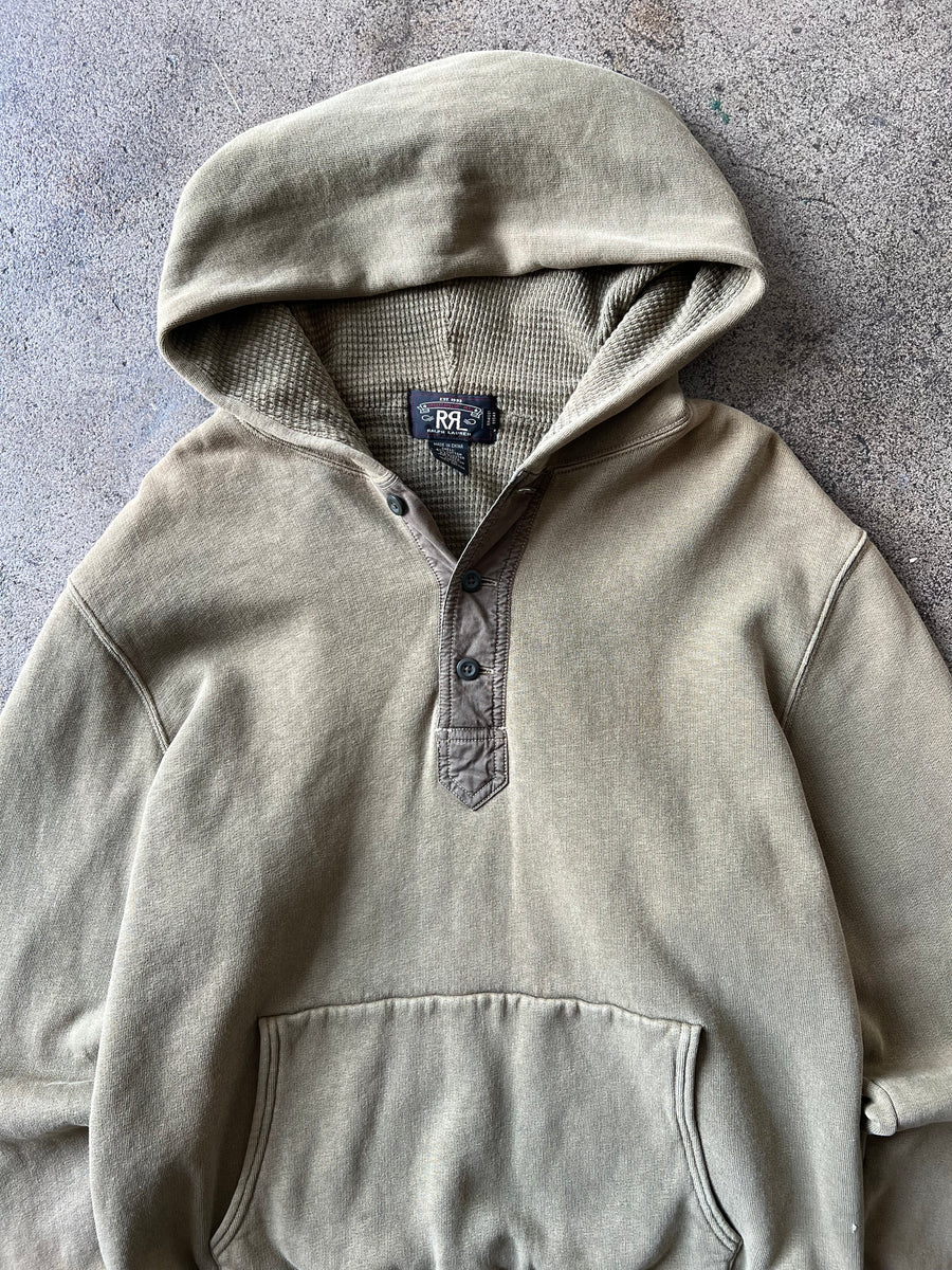 2000s RRL Army Thermal Button Hoodie