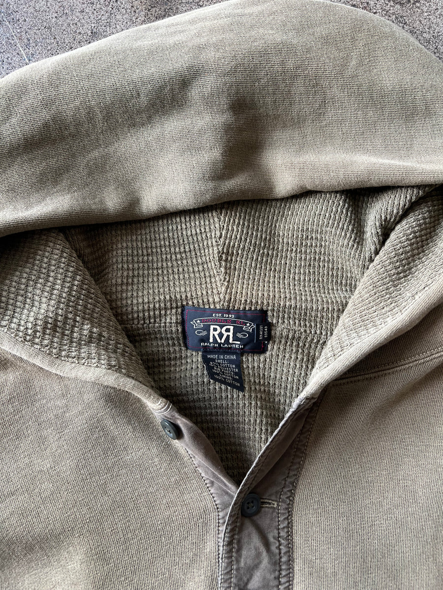 2000s RRL Army Thermal Button Hoodie