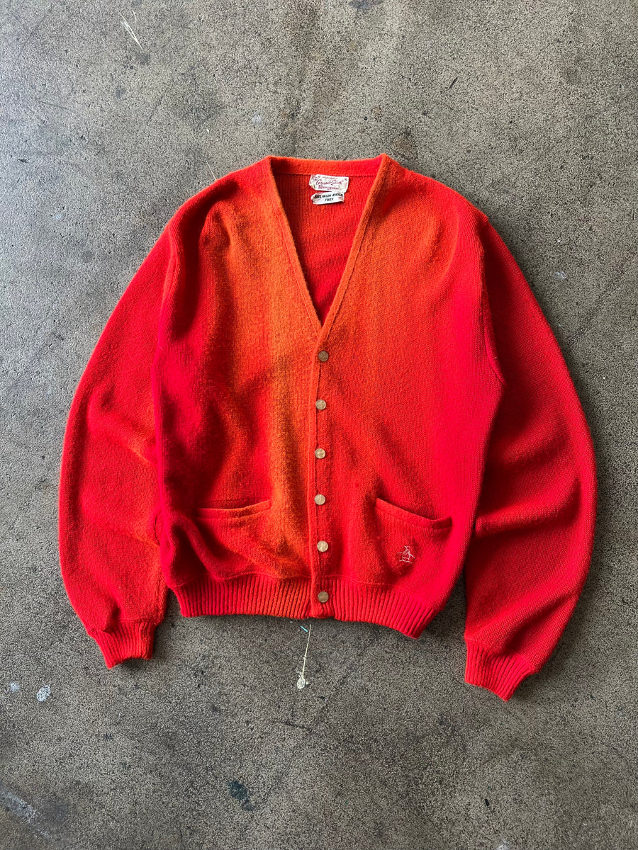 1960s Flame Ombre Cardigan Sweater