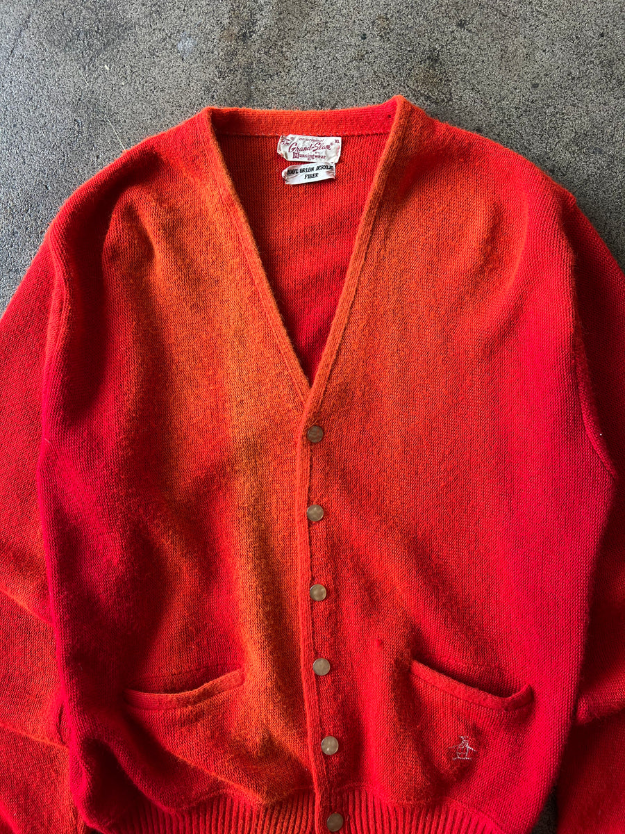 1960s Flame Ombre Cardigan Sweater