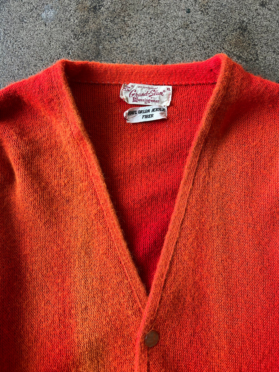 1960s Flame Ombre Cardigan Sweater