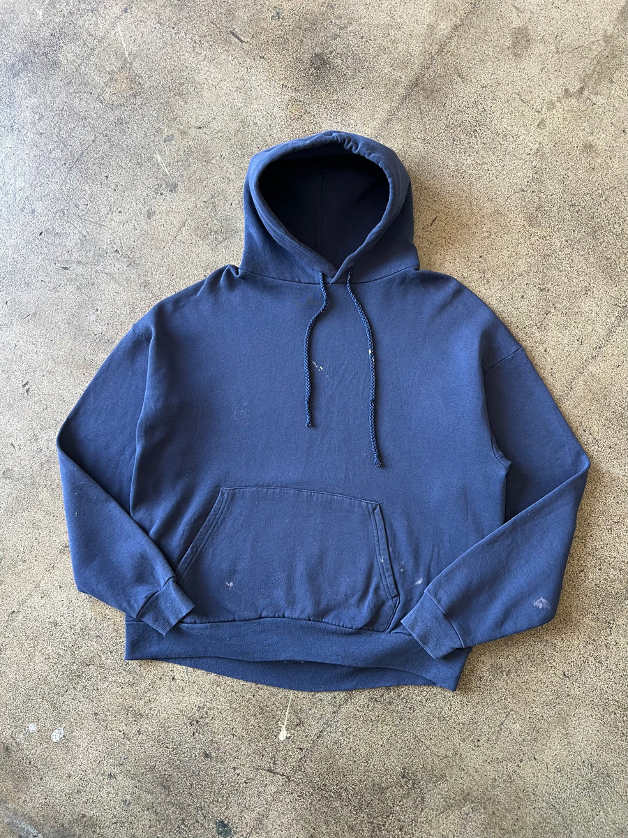 2000s Hanes Navy Paint Hoodie