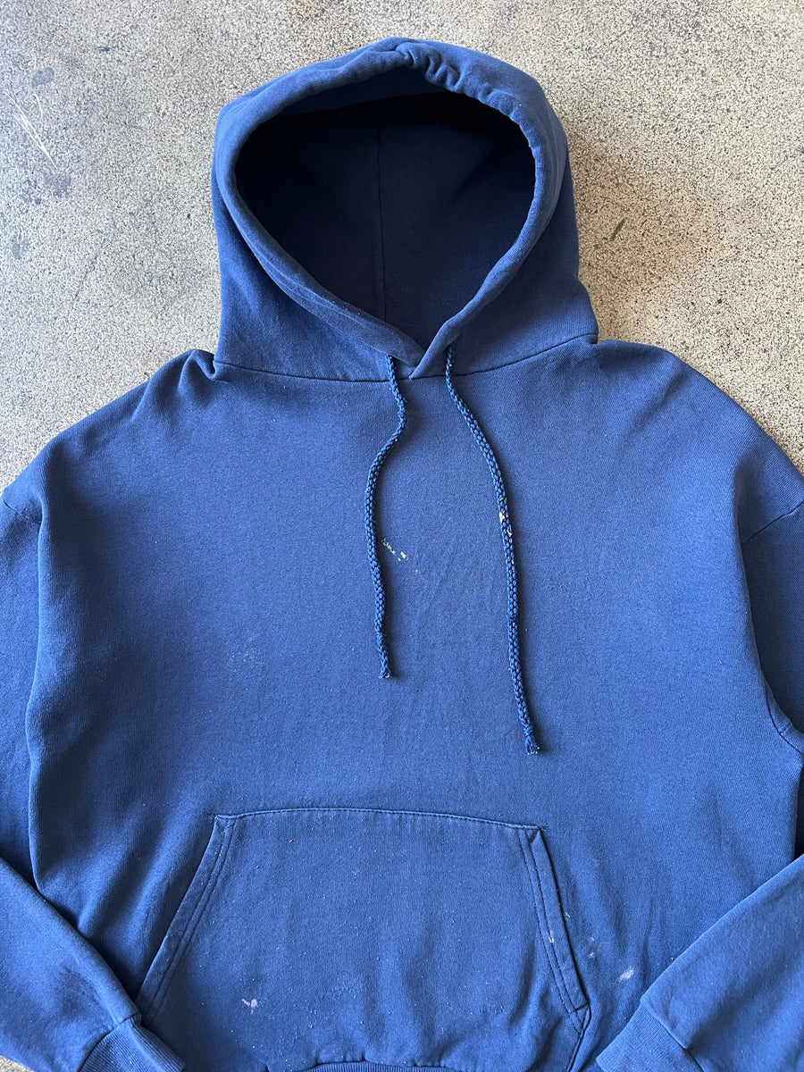 2000s Hanes Navy Paint Hoodie