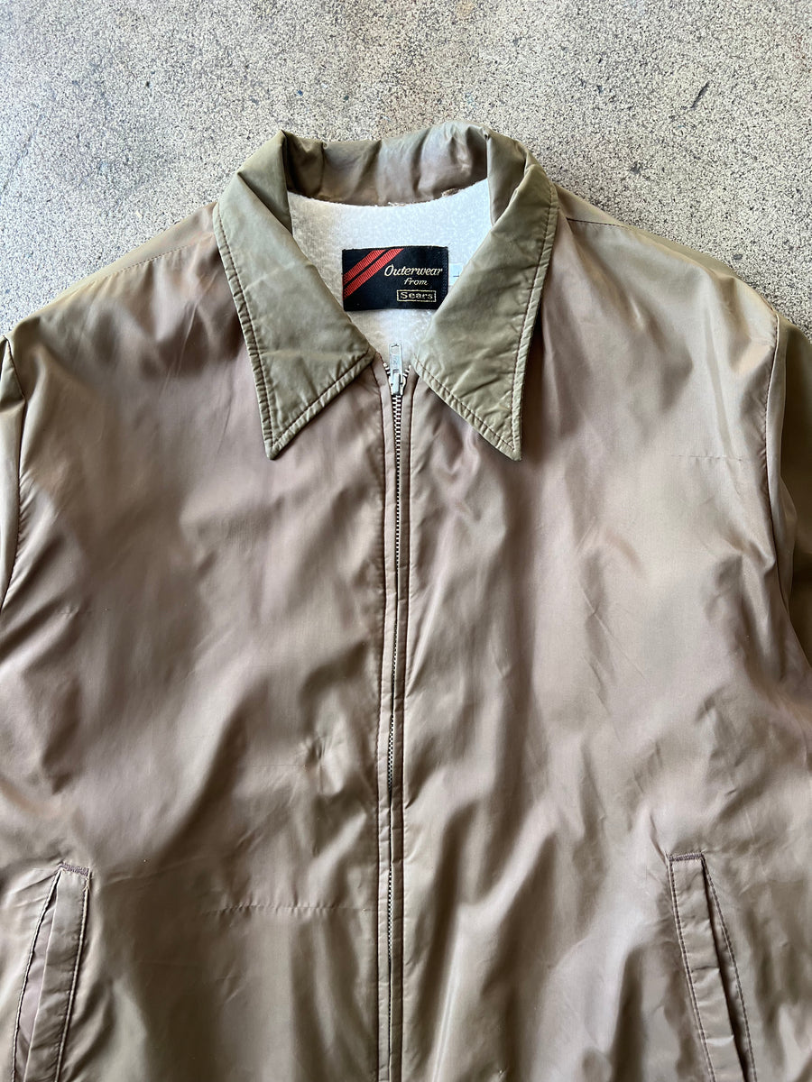 1970s Sears Greenish Brown Windbreaker Jacket