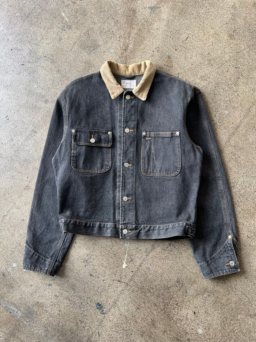 1980s Polo Ralph Lauren Type II Faded Black Denim Jacket