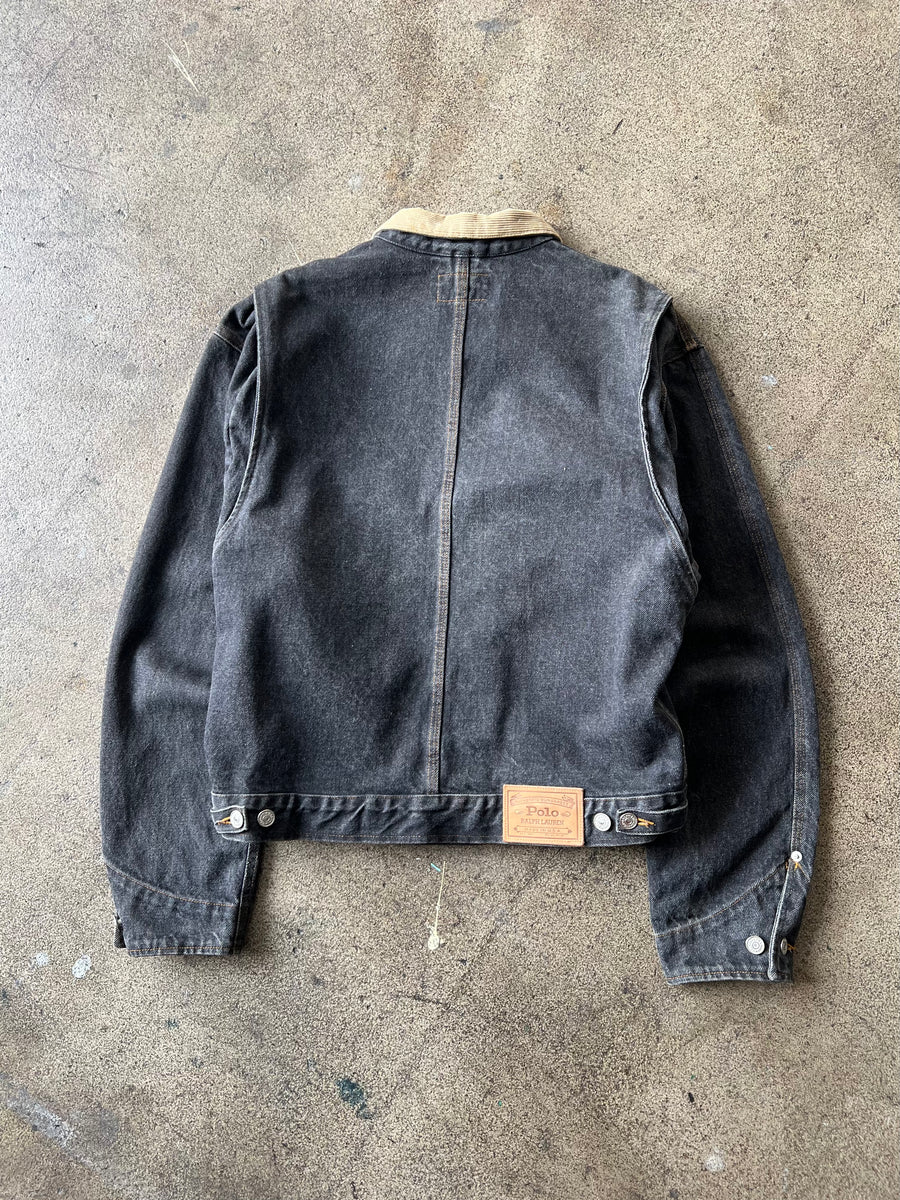 1980s Polo Ralph Lauren Type II Faded Black Denim Jacket