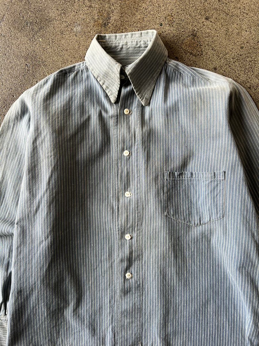 1930s Railroad Stripe Work Shirt